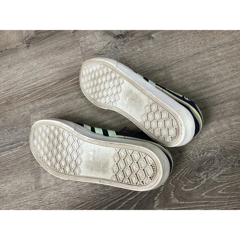 Adidas Delpala Navy/Neon-Green/White Mens Size 13 Shoes Sneakers FY7494
